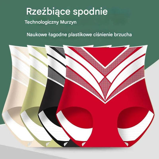 🥰😍【Opakowanie 4 sztuk-(Średnia cena 30zł )】bezszwowa antybakteryjna bielizna do podnoszenia bioder i wyszczuplania talii