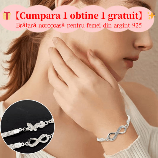✨🎁【Compra uno, llévate otro gratis】【2 pulseras】✨✨Pulsera de la suerte para mujer, elaborada en plata 925