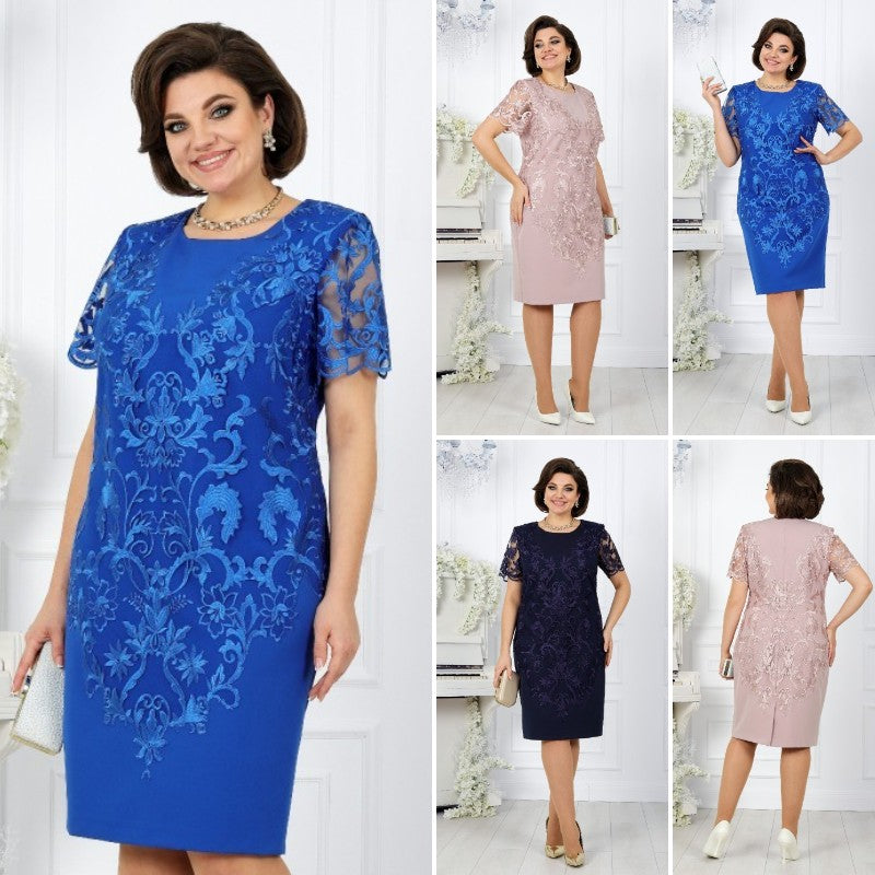 【S-3XL】 2025 Nowa modna koronkowa sukienka, klasyczny design, elegancka i prosta