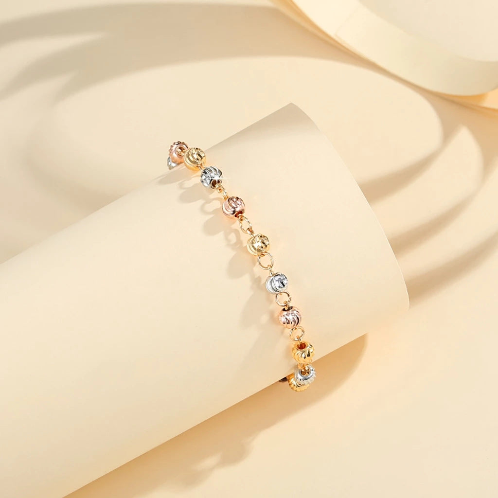 ✨Brățară ochi de pisică din aur roz