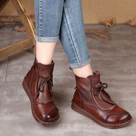 ✨👢Oferta specjalna【rozmiary 35-40】👢Damskie botki retro z miękkiej skóry 2025