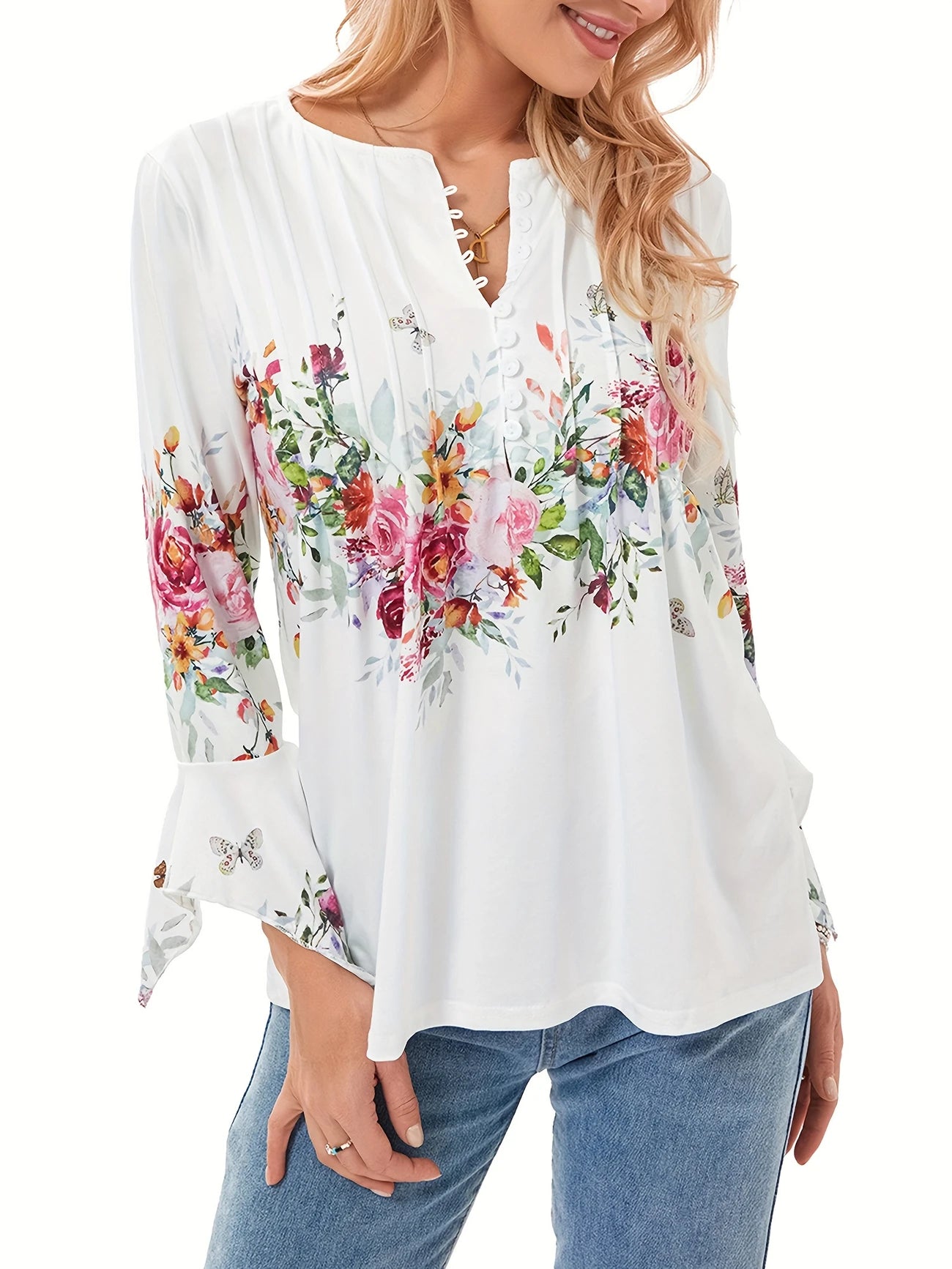 👕🥰[S-5XL] Modna ženska majica s V-izrezom