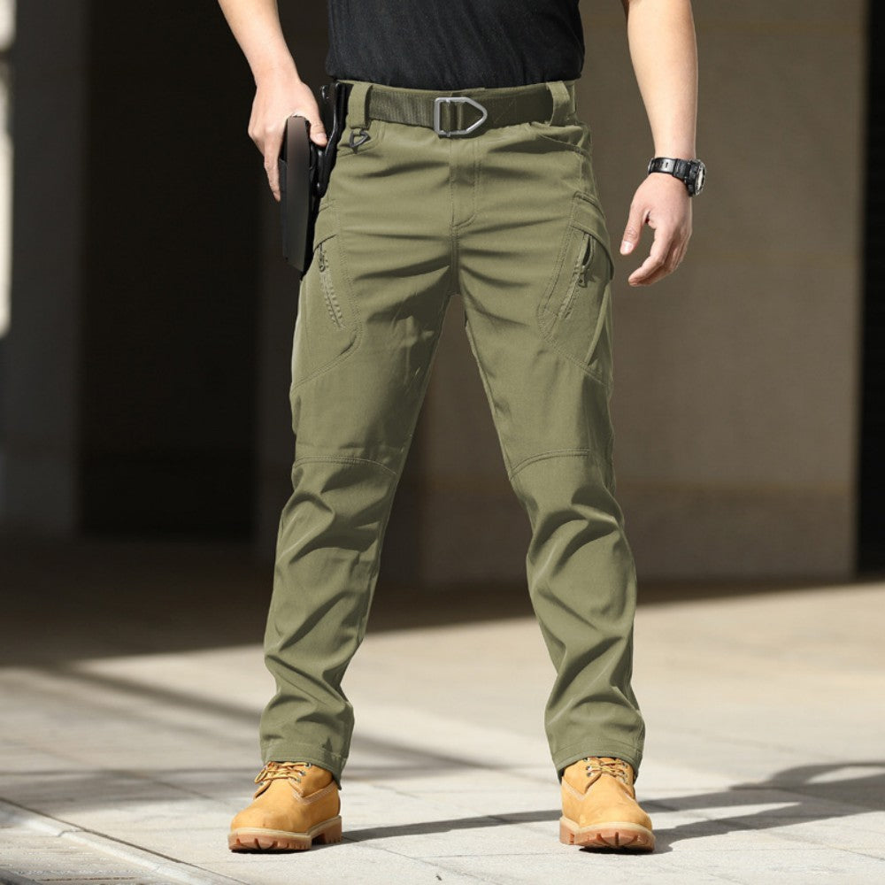 🔥 Nowe męskie spodnie cargo wiosenne outdoorowe, luźne, softshellowe spodnie trekkingowe