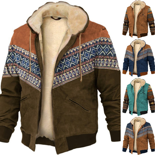 【S-4XL】🔥Męski casualowy płaszcz na jesień i zimę z grubym aksamitnym płaszczem i ciepłą bluzą z wełny jagnięcej