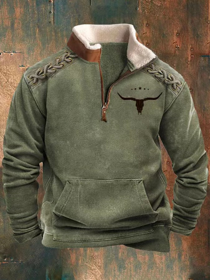 👕【S-4XL】2025 Jesienno-zimowy męski modny, ciepły sweter z długim rękawem i nadrukiem 3D