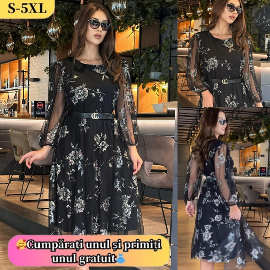 🔥【S-5XL】👗Rochie nouă de vară elegantă din tul floral