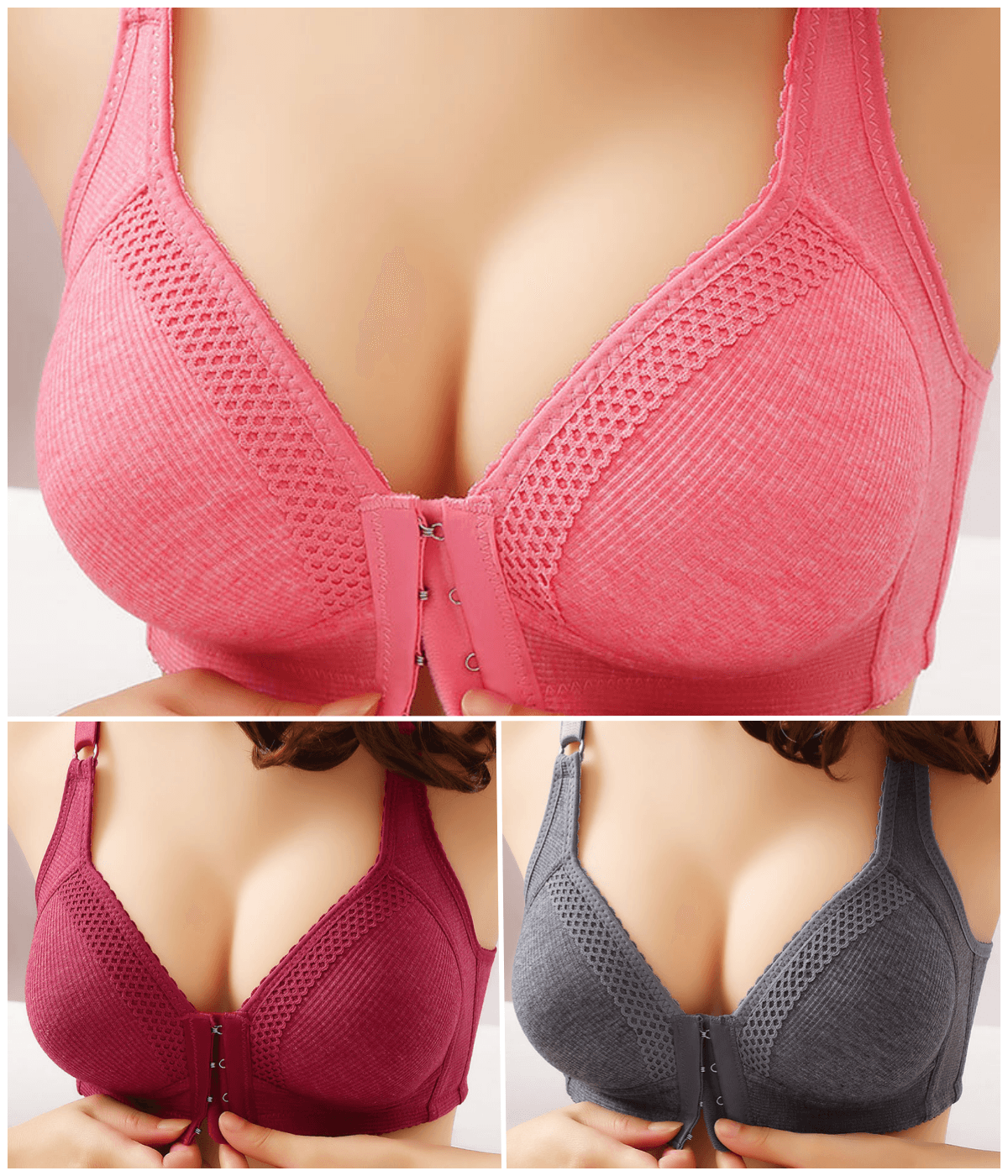 👍👍Ograniczona czasowo zniżka🌺【3 sztuki】👙 Wysokiej jakości bezszwowy biustonosz push-up, modny, antypoślizgowy-4205951