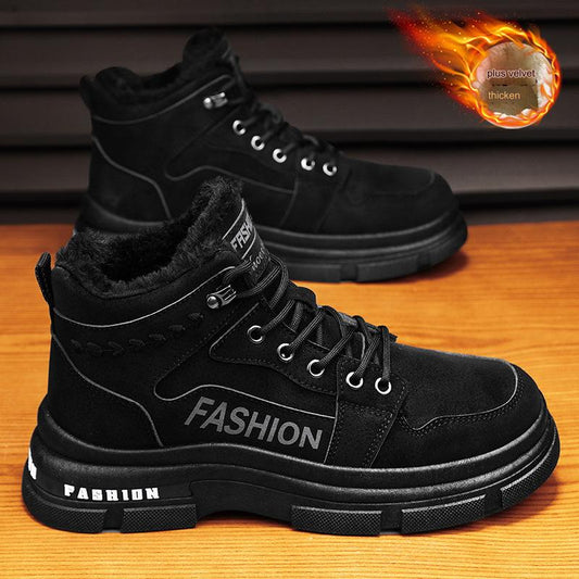 🔥🔥👞【39－44】2025 nowe męskie zimowe, pogrubione, aksamitne, ciepłe buty Martin