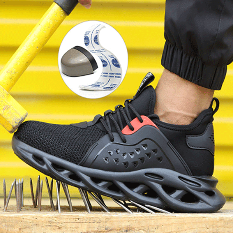 Отстъпка за нов продукт 💥 Мъжки работни обувки 39-48 ✅ дишащи и удароустойчиви ✅ устойчиви на пробиване ✅ неплъзгащи се ✅ удобни