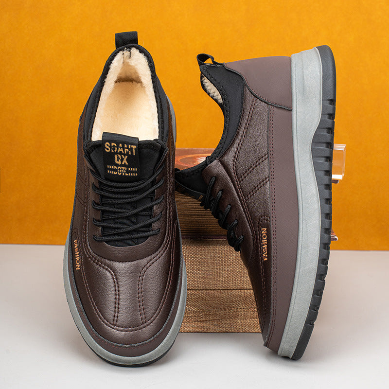 ⛄🔥【39-45】Moški zimski športni čevlji za prosti čas iz pravega usnja, vodoodporni, mehak podplat in žamet, novi modeli 4139030