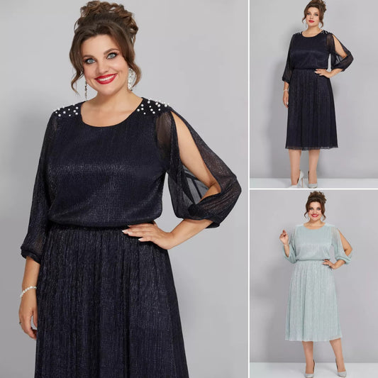 💖💖【S-5XL】Rochie strălucitoare nouă, de înaltă calitate 