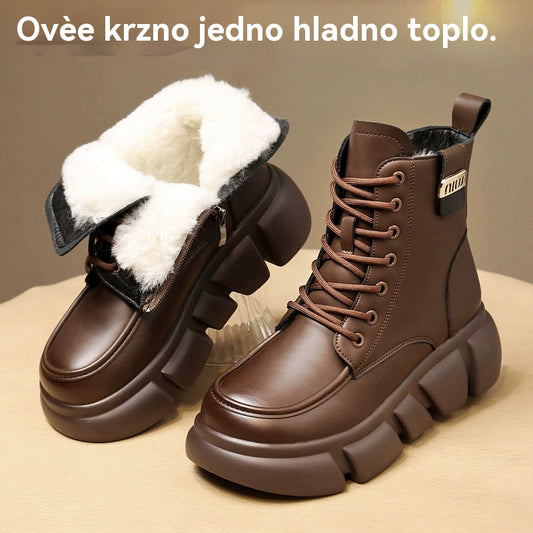 👢【35~40】Ženske čizme od mekane prave kože i vune