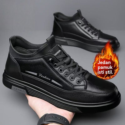 😎👍【39-44】Nove muške vodootporne kožne i baršunaste ležerne pamučne cipele za jesen i zimu 2025.