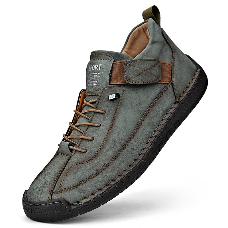 【38-48】Casual obuwie męskie na co dzień, robocze, outdoorowe, szyte buty-3865760