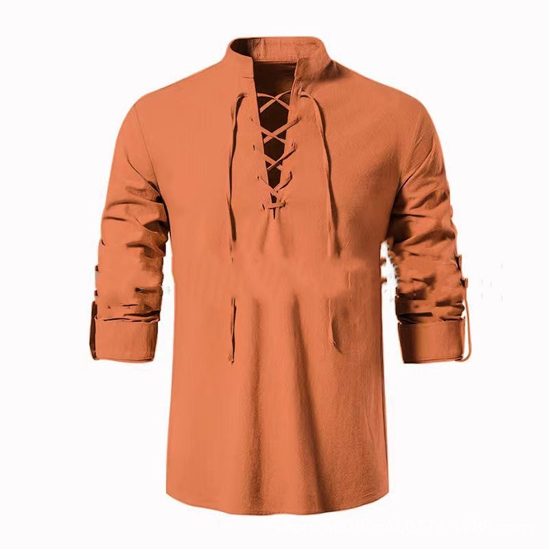 🔥【M-XXL】Lniano-Bawełniana Koszula Męska – Luźna, Oddychająca i Stylowa 2025