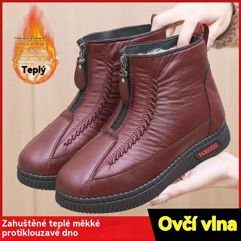 🔥【35-41】Ročno izdelani italijanski ženski škornji proti zdrsu iz pravega usnja