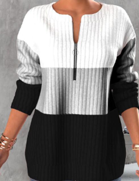 💟【Popust -46% 🔥🔥】【S-5XL】Novi zimski puloverji, barvno usklajen dizajn, topli in modni