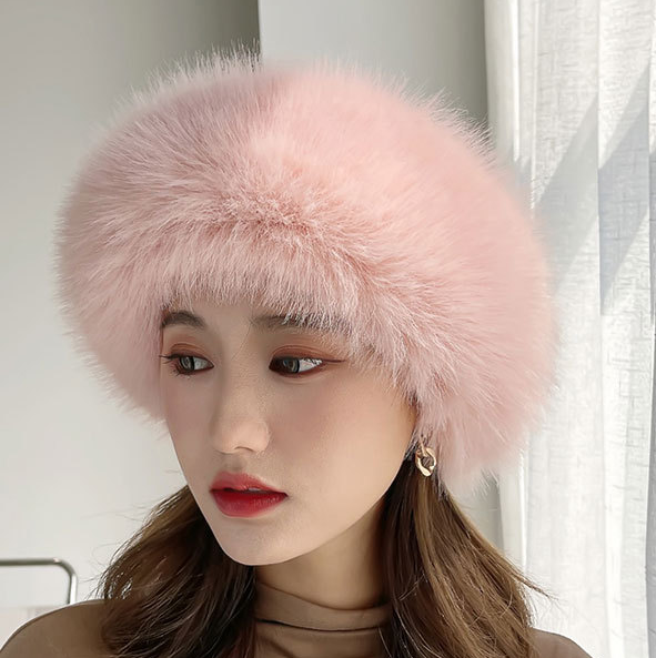 🔥  【Gorąca wyprzedaż】Zimowy nowy beret ze sztucznego futra lisa na rok 2025