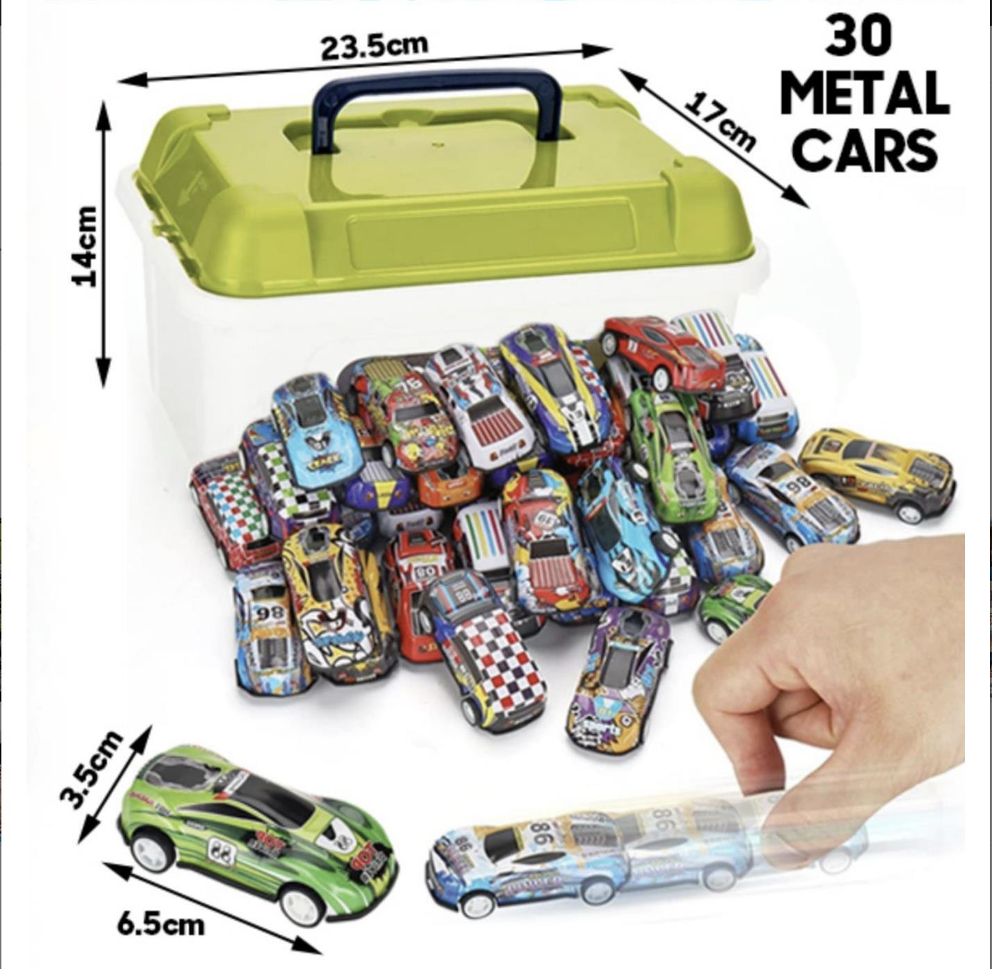 🥳🎁【30 komada】Šareni dječji autići s kutijom za pohranu!
