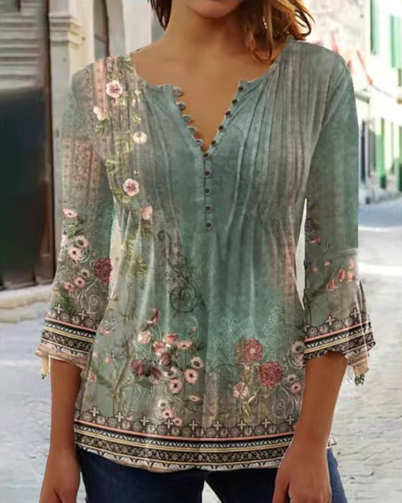 👕🥰[S-5XL] Modna ženska majica s V-izrezom