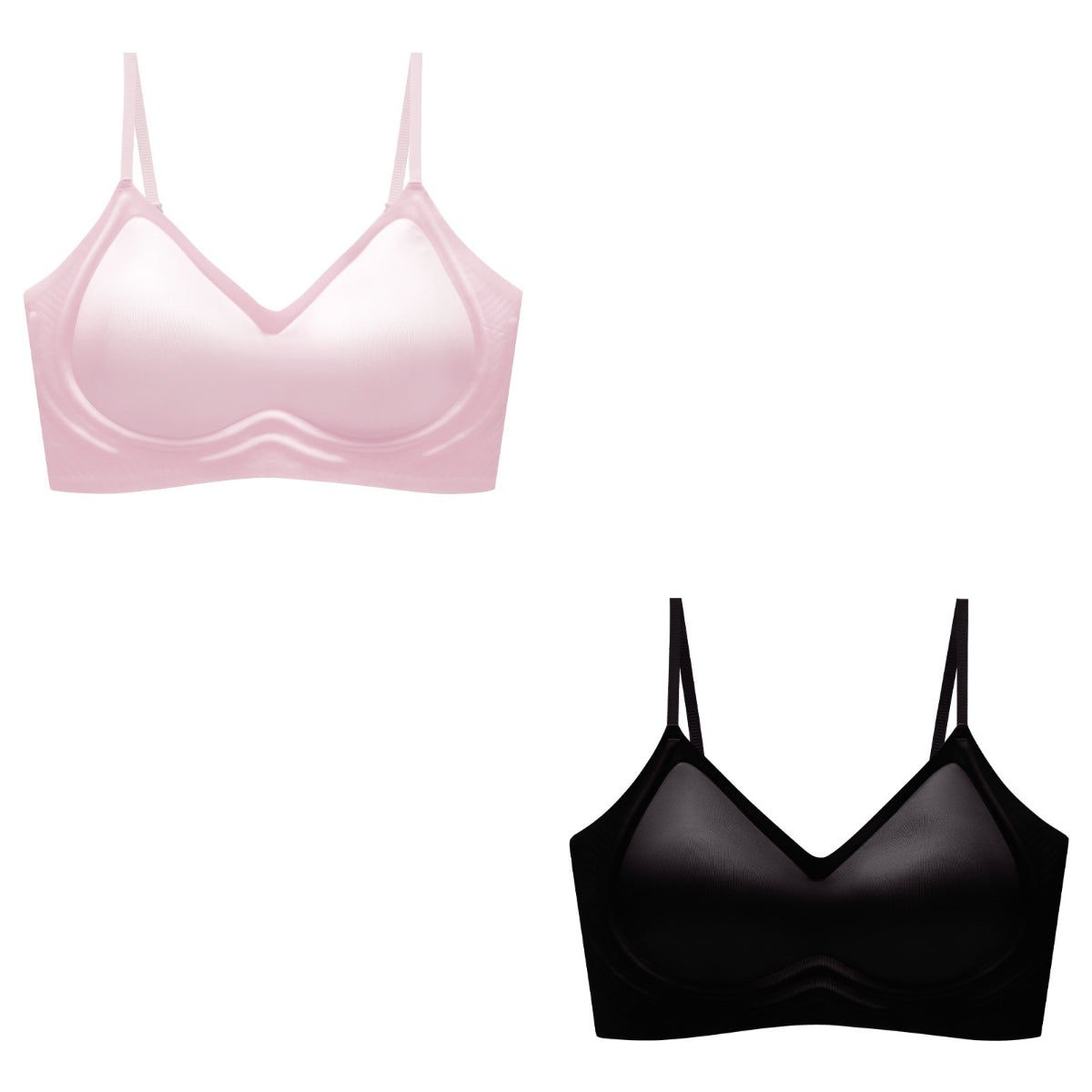 🥰🔥【Dvodelni】【40-100 kg】Brezšivni svileni modrček z mehko oporo in udobjem