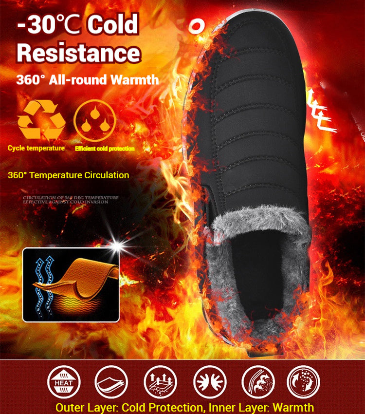 🔥【Poseben 50% popust】【35-48】Unisex zimski škornji s plišasto podlogo - topli, udobni in nedrseči za hladno vreme.