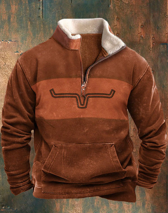 👕【S-4XL】2025 Jesienno-zimowy męski modny, ciepły sweter z długim rękawem i nadrukiem 3D