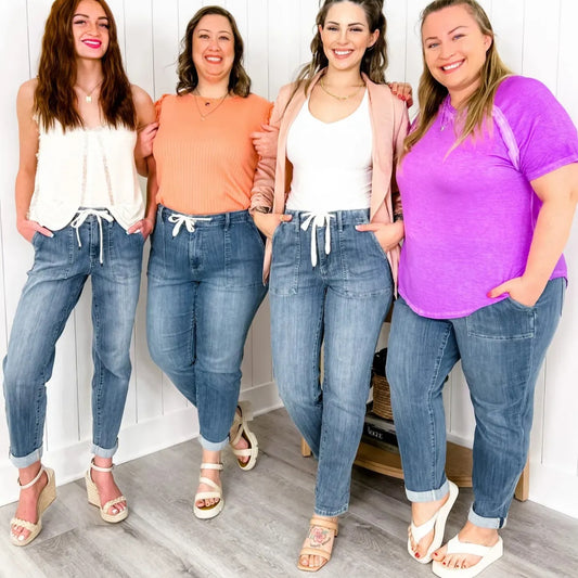 💥✅🔥【S-3XL】2025 noi blugi casual de dama marime mari-【40-100kg】