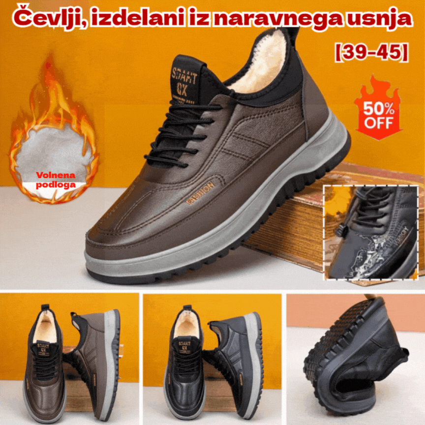⛄🔥【39-45】Moški zimski športni čevlji za prosti čas iz pravega usnja, vodoodporni, mehak podplat in žamet, novi modeli 4139030