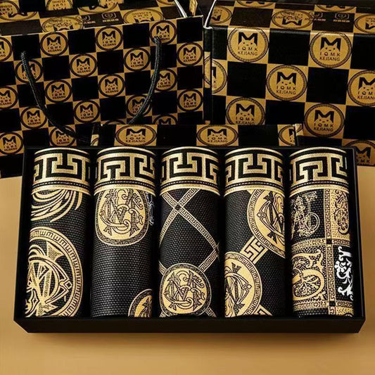 🚹✅💥【40-140 kg】Oddychająca bielizna z lodowego jedwabiu dla mężczyzn, wygodna bezszwowa bielizna, duży rozmiar, modny nadruk