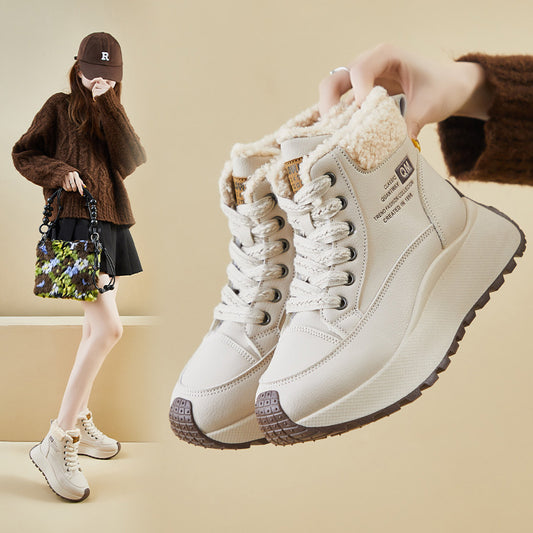 🔥[35-40]🥰Damskie buty do sportów zimowych – wysokie, futrzane i ciepłe, z grubą, antypoślizgową podeszwą