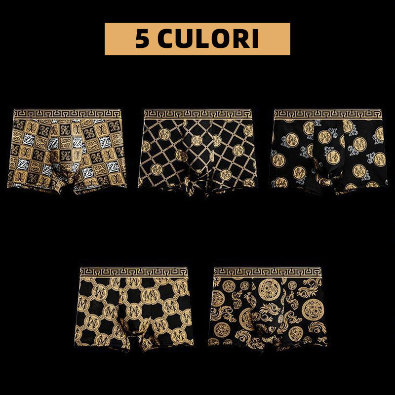 🚹✅💥【40-140 kg】Oddychająca bielizna z lodowego jedwabiu dla mężczyzn, wygodna bezszwowa bielizna, duży rozmiar, modny nadruk