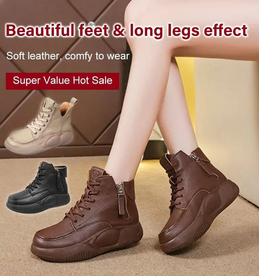 Nove male kožne čizme za sport i slobodno vrijeme, martinke s debelim đonom, noge udobne i neumorne