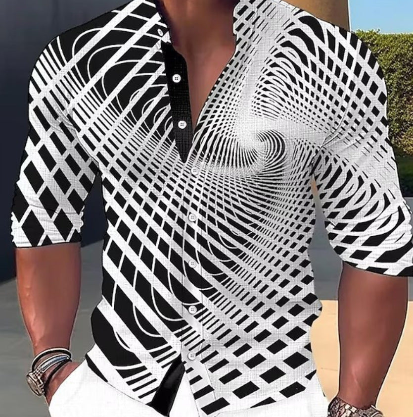 💥💥【Promocja ograniczona czasowo】👔【S-6XL】Męska bawełniana koszula z nadrukiem