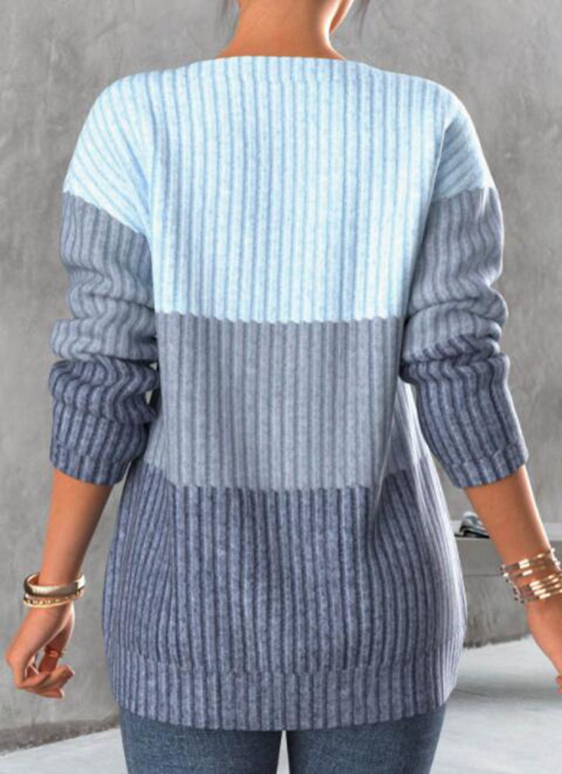 💟【Popust -46% 🔥🔥】【S-5XL】Novi zimski puloverji, barvno usklajen dizajn, topli in modni