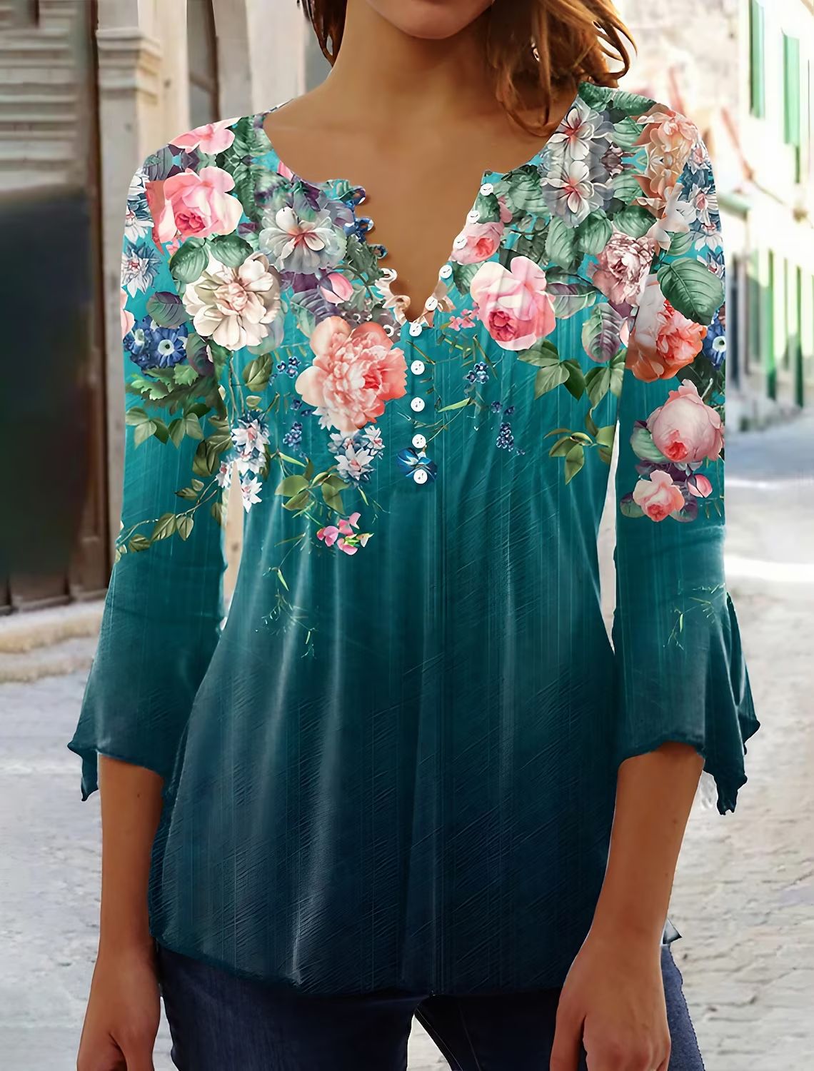 👕🥰[S-5XL] Modna ženska majica s V-izrezom