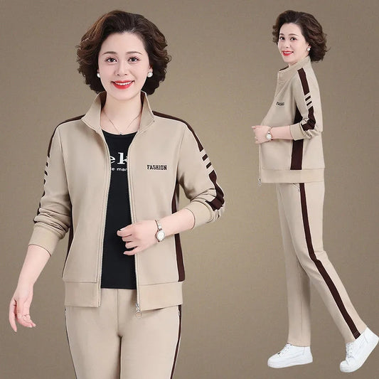 🔥【50% popust】🔥【M-5XL】【Jakna + hlače】😍 Nov spomladanski komplet športnih oblačil za prosti čas, plus velikosti