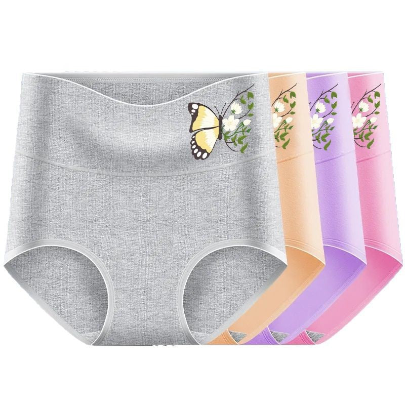 💖【10 komad 】Gaćice za podizanje bokova od čistog pamuka visokog struka, plus veličine [35-85 kg]