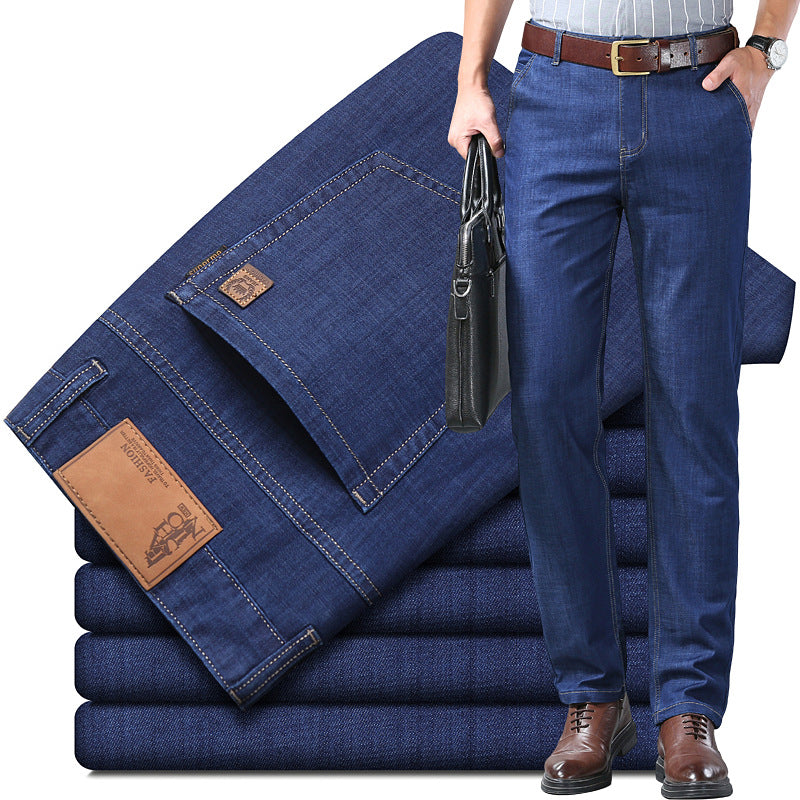 ✨👖 【Biznesowe męskie spodnie – bestseller】Proste, luźne i uniwersalne jeansy męskie w dużych rozmiarach