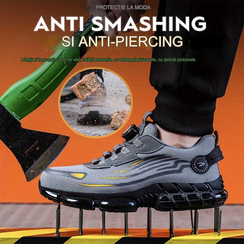 💥Ležerne radne čizme za svaki dan, otporne na udarce i probijanje, s čeličnom kapicom, udobne i neklizajuće zaštitne cipele.