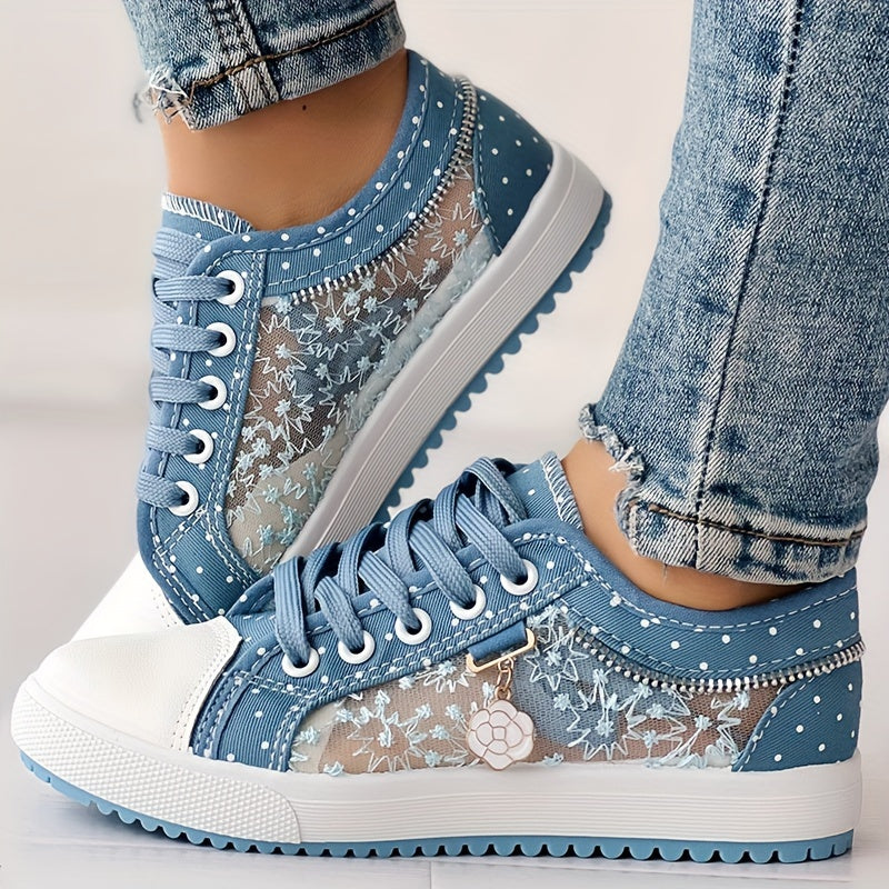 💕【35-42】2025 modne, codzienne koronkowe damskie buty, klasyczne płócienne buty