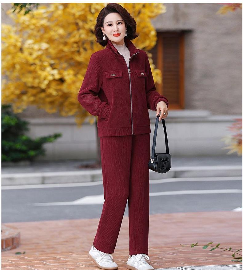 🔴【Popusti na nove proizvode】💥【M-4XL】Žensko odijelo od debljeg baršuna (jakna + hlače)