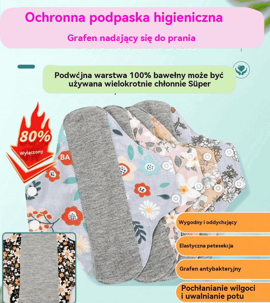 Kup 5 i otrzymaj 5 gratis【10 sztuk】 Zmywalna podkładka antybakteryjna wykonana z bawełny grafenowej（12.9 zł /sztuk ）