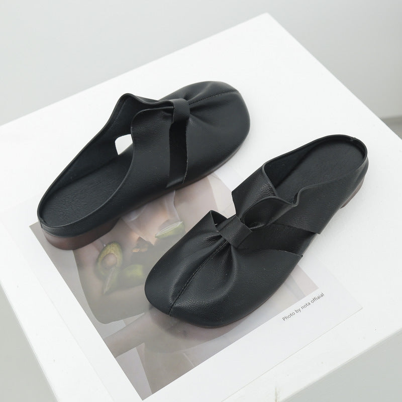 👡Papuci de casă cu vârf închis, mărime mare, cu fund moale, noi din 2025 