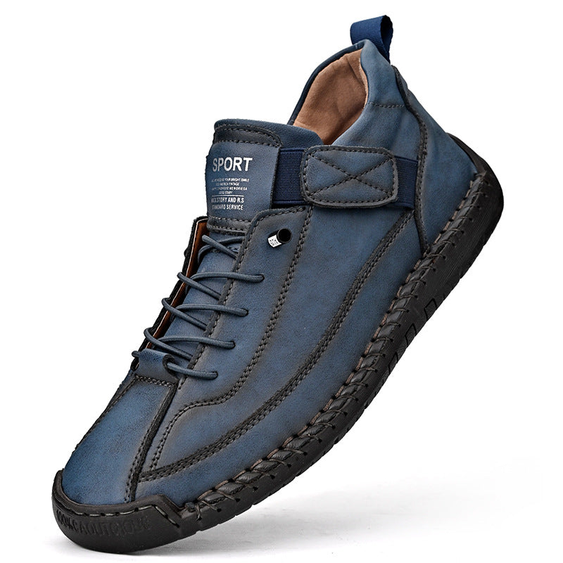 【38-48】Casual obuwie męskie na co dzień, robocze, outdoorowe, szyte buty-3865760