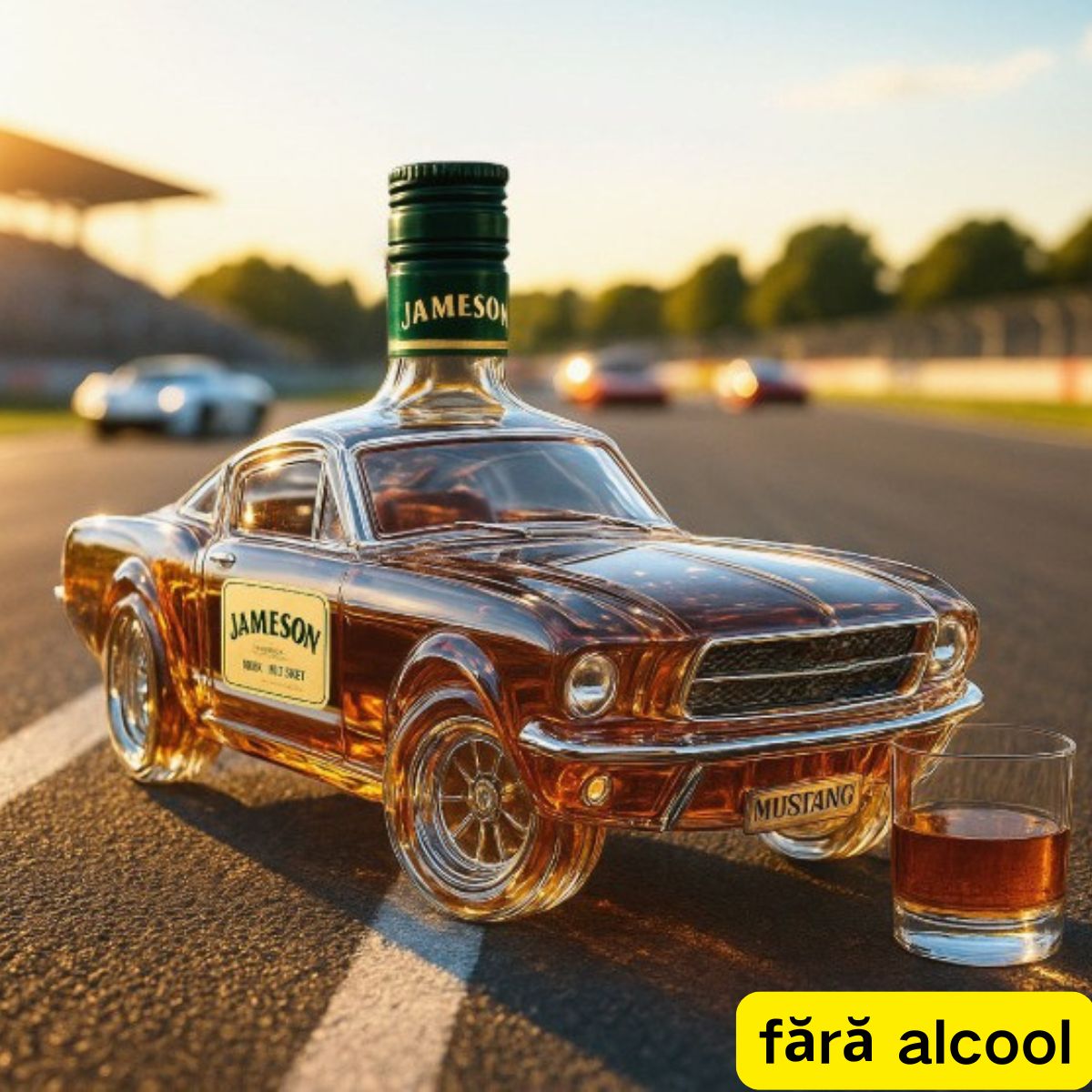 Sticlă decorativă whisky în formă de mașină, fără alcool