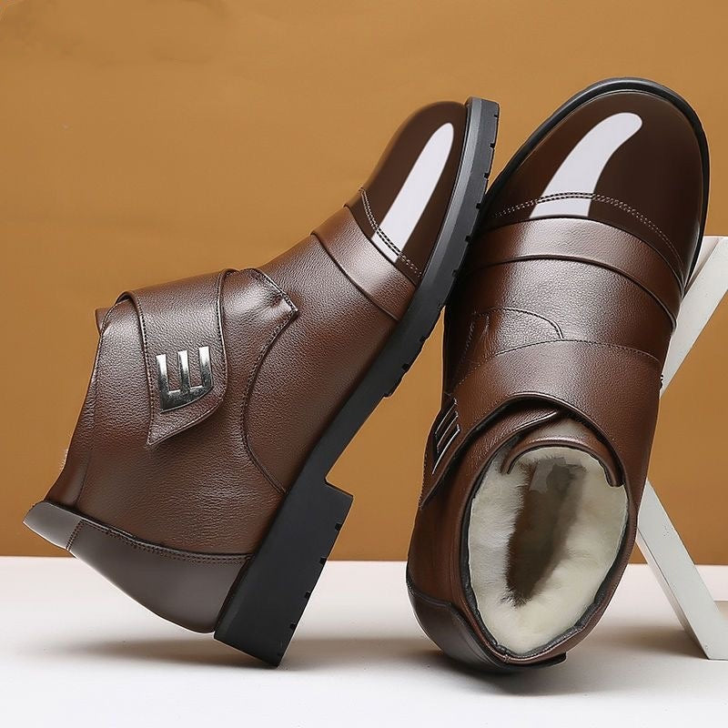 【38-44】🔥Zimowe buty bawełniane z podszewką z polaru, buty casualowe w stylu brytyjskim