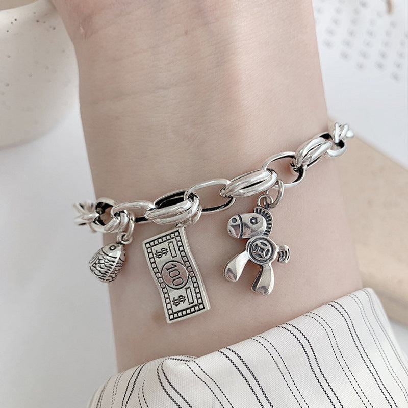 【Kup jeden, a drugi dostaniesz gratis】Elegancka, srebrna bransoletka w stylu vintage