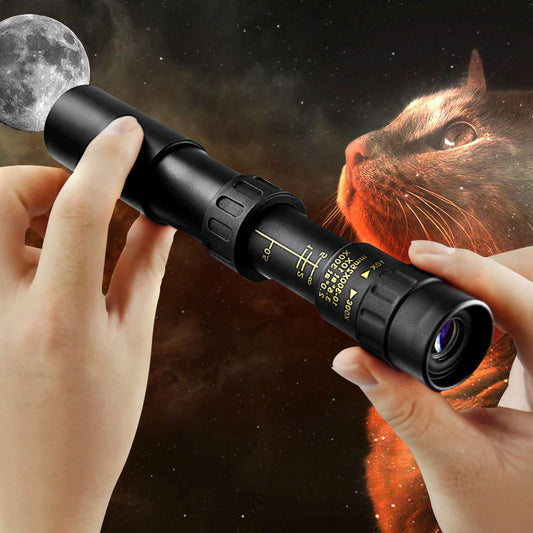 🔭 Binoclu portabil puternic cu zoom 10-300X HD Telescop profesional cu rază lungă de acțiune Monoculară lunetă cu vedere nocturnă scăzută pentru vânătoare