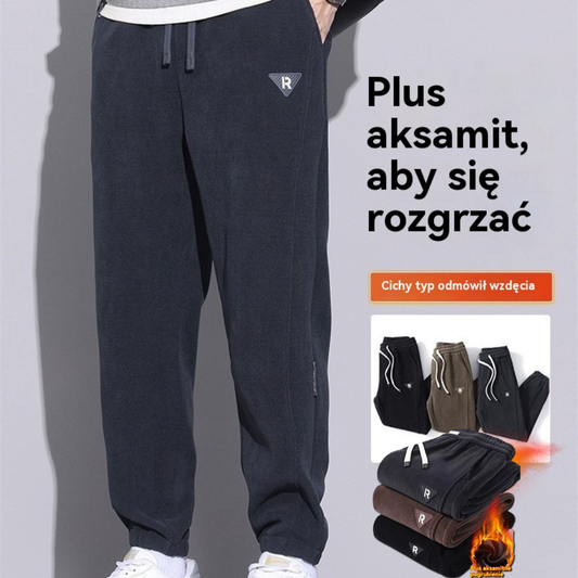 🔥【M-5XL】🖤Nowe zimowe spodnie męskie, plus aksamit i gruby sztruks, ciepłe i wygodne casual męskie